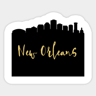 NEW ORLEANS LOUISIANA DESIGNER SILHOUETTE SKYLINE ART Sticker